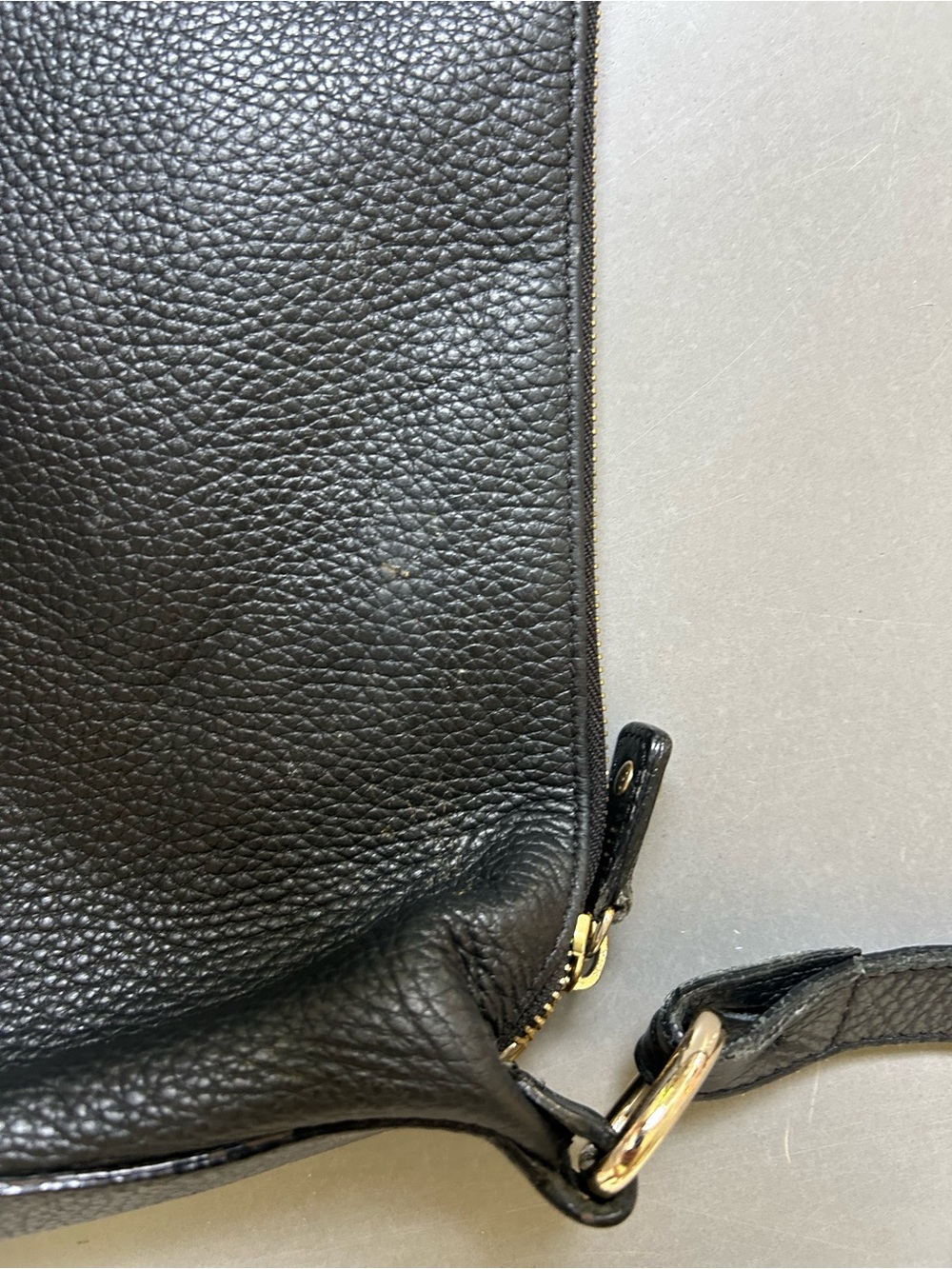 Furla Black Pebbled Leather Tote with Gold Logo - Picture 9 of 13